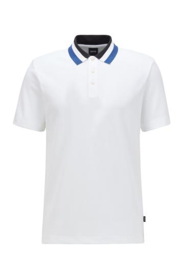 Koszulki Polo BOSS Cotton Białe Męskie (Pl18994)
